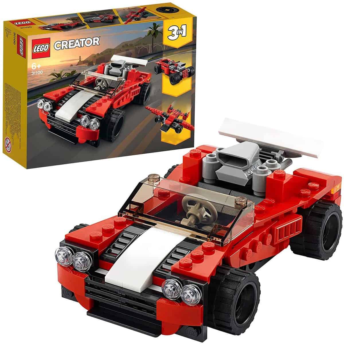 LEGO 31100 Creator 3-In-1 Sportwagen Spielzeug Set - für 6,73 € [Prime] statt 9,90 €
