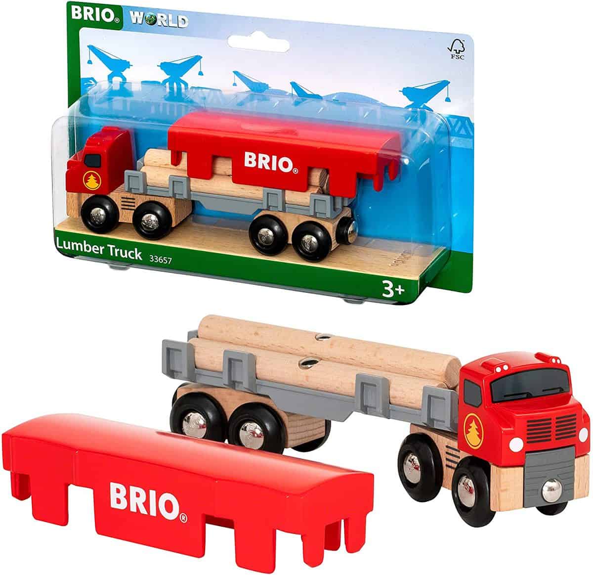 BRIO Bahn 33657 - Holztransporter mit Magnetladung - für 7,50 € [Prime] statt 12,99 €