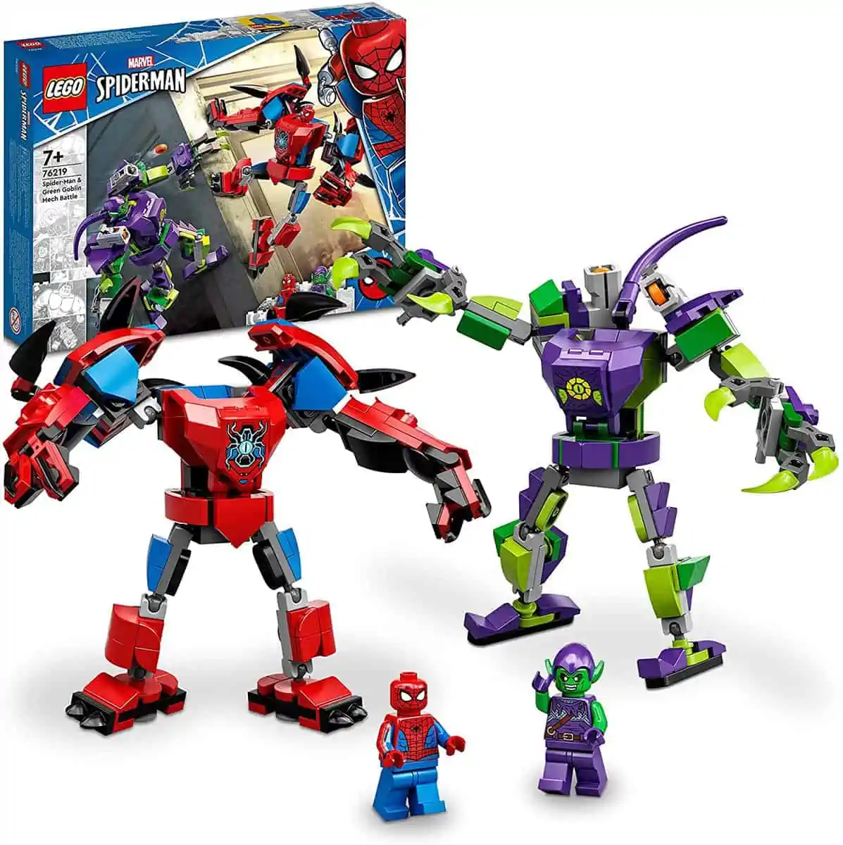 LEGO Marvel (76219) Spider-Mans und Green Goblins Mech-Duell für 13,08 € [Prime] statt 16,98 €