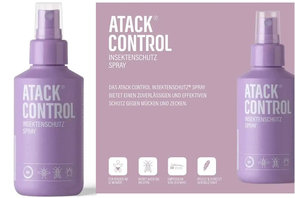 ATACK CONTROL Insektenschutz Spray (Schutz vor Stechmücken, Zecken und Wespen) für 7,34 € [Prime/ nur noch 17 auf Lager] statt 13,36 €
