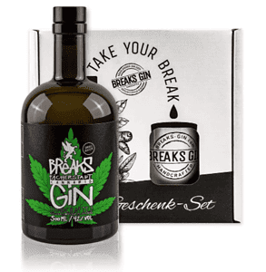 Breaks CANNABIS Gin - Geschenk Set mit Tasse +1 x 0,5 L Handmade Gin für 15,75 € inkl. Prime Versand (statt 34,89 €)
