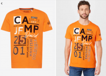 Camp David Herren T-Shirt mit Logoprint (Gr S bis L + XXL) für 27,90 € inkl. Versand (statt 34,94 €)