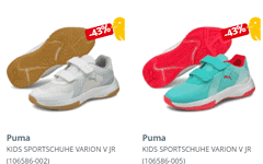 Puma Varion V Kinder Sportschuhe (Gr. 38 bis 39) für 19,98 € inkl. Versand