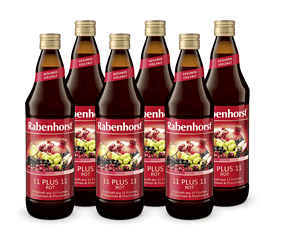 Rabenhorst Saft 11 plus 11 rot, 6er Pack (6 x 700 ml) ab 13,19 € inkl. Prime Versand (statt 20,88 €)