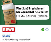 Gratis: 2 Mehrweg-Frischenetze ( Rewe – Payback)