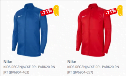 Nike Park 20 Kinder Regenjacke (Gr. S bis XL, 2 Farben) für 13,43 € inkl. Versand