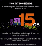 Gratis: 15 GB Datenvolumen von Congstar
