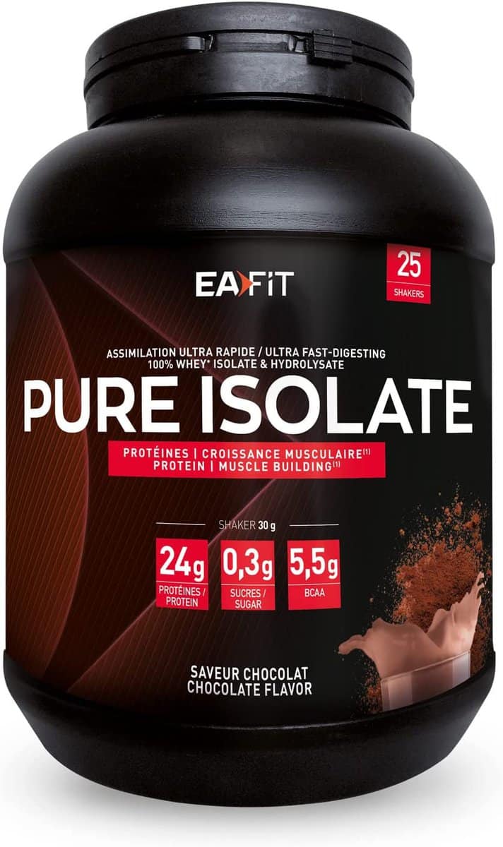 EAFIT Pure Isolate Schokolade - 750 g (französische Marke) - für 17,36 € [Prime] statt 25,00 €