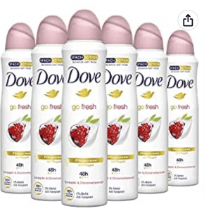 Dove Go Fresh Deodorant Spray Granatapfel Zitronenverbenenduft Anti Transpirant Schützt 48 Stunde