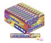 Mentos Fruit Dragees 40 Rollen Bonbons Frucht Geschmack mit Orange Zitrone Erdbeere Multipack Kaubonbons Amazon de Lebensmittel Getraenke