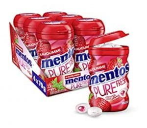 Mentos Gum Pure Fresh Erdbeere, 6er Box Kaugummi-Dragees für 10,99 € inkl. Prime Versand (statt 15,30 €)