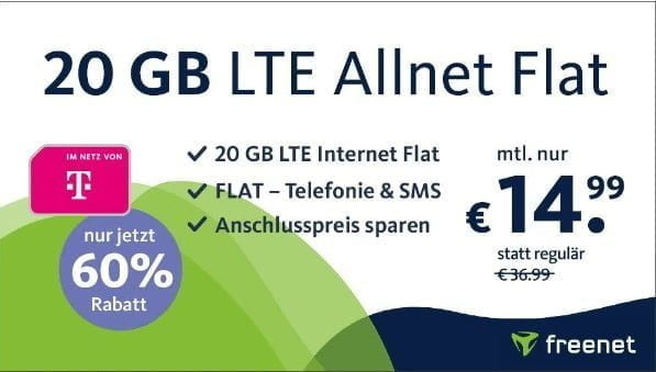 Telekom Allnet Flat Von Freenet Mit Gb Lte Fuer E Mtl