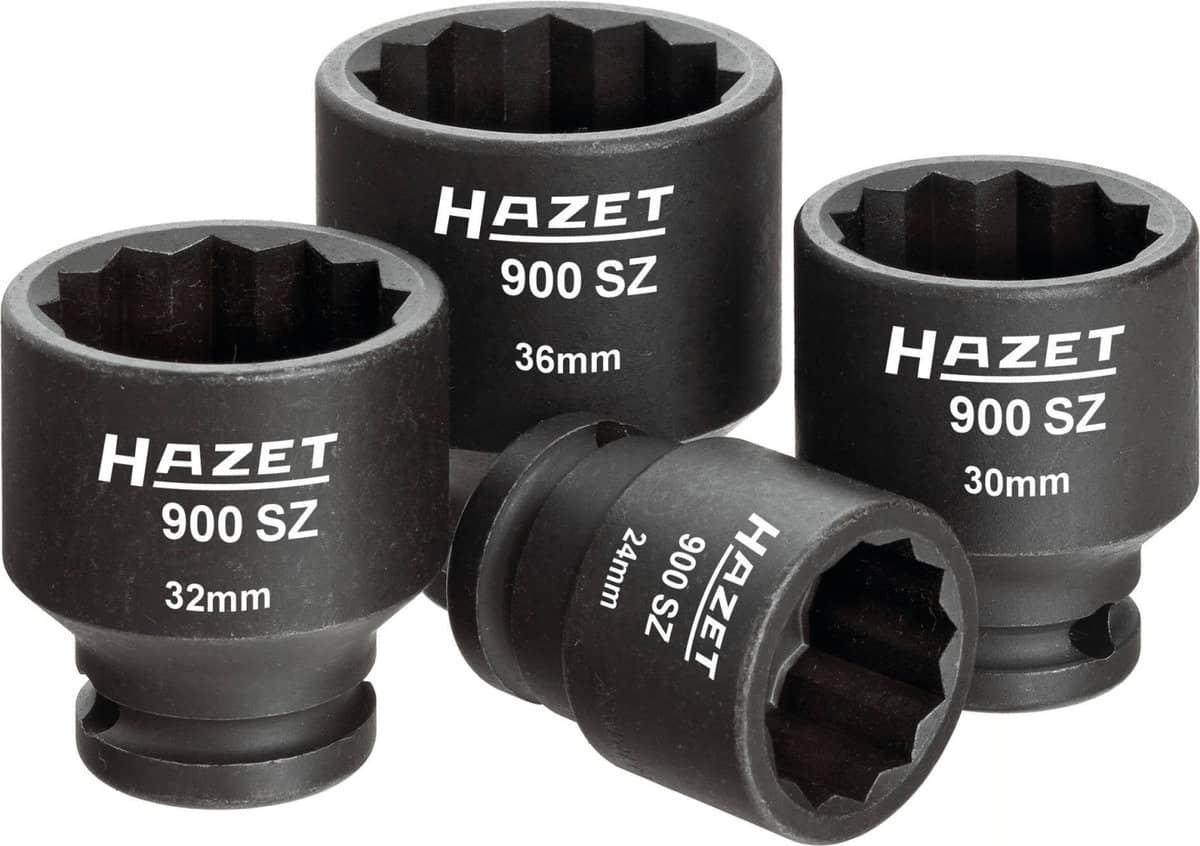 Hazet Kraft Steckschlüssel Satz 4-teilig 24/30/32/36mm - für 42,60 € inkl. Versand statt 57,50 €
