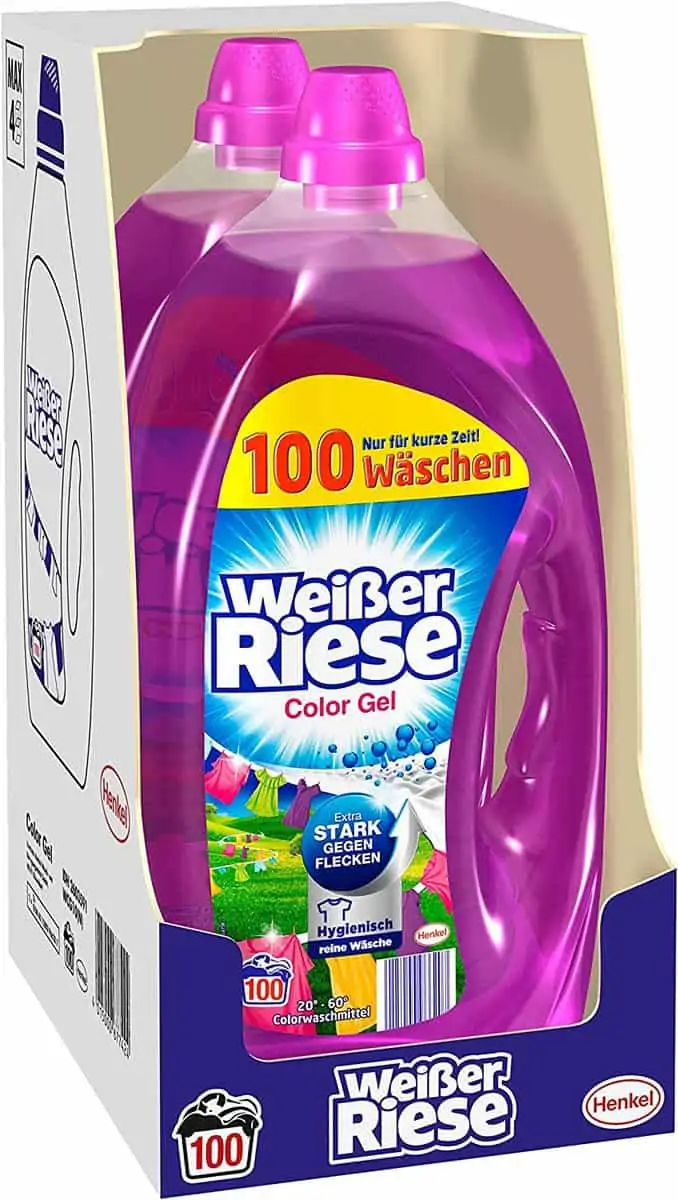 Weißer Riese Color Gel (200 (2 x 100) Waschladungen) für 17,99 € (Prime ...
