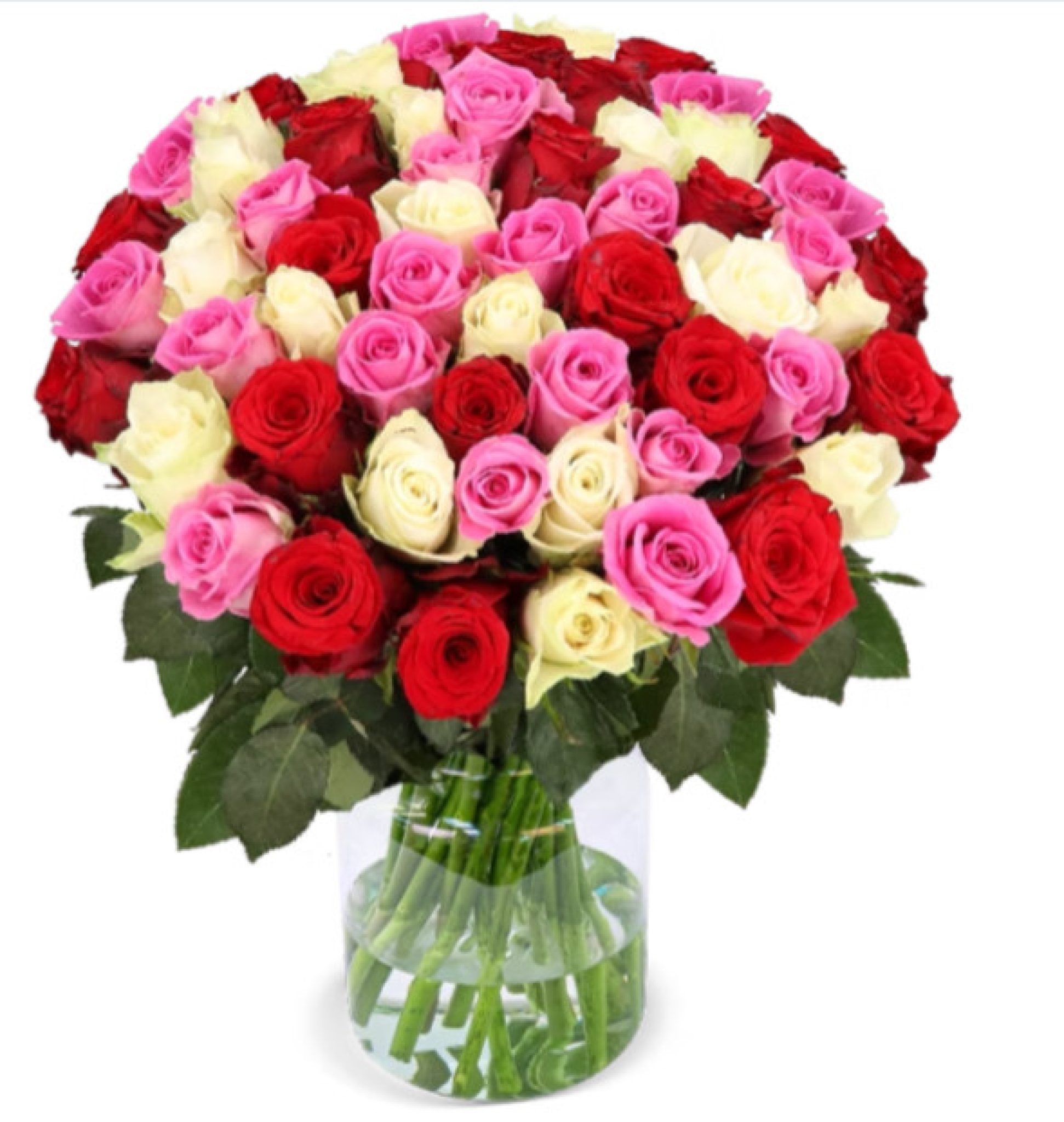 40 Rosen im Blumenstrauß "Sweet Wonderland" (40cm) für 26,98 € inkl
