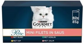 PURINA GOURMET Perle Erlesene Streifen Katzenfutter nass Sorten Mix 60er Pack 60 x 85g Amazon de Haustier