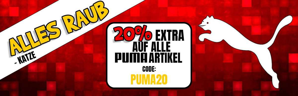 Picksport: 20 % extra Rabatt auf Puma Artikel