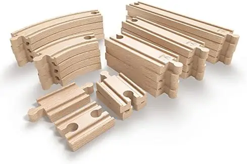 Hape E3707 Eisenbahnwelt Großes Schienenausbauset (24 Teile) für 8,39 € [Prime] statt 18,87 €