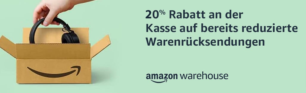 Amazon Deutschland: 20 % Extra-Rabatt auf ausgewählte Amazon Warehouse Deals