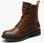 DREAM PAIRS Damen Stiefeletten Schnürstiefel mit Reißverschluss Flache Ankle Booties für 19,99 € inkl. Prime Versand (statt 49,99 €)