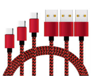 USB C KabelUSB C Ladekabel 3.1A SchnellladungNylon Typ C Kabel fuer Samsung Galaxy S22 S21 S20 S10