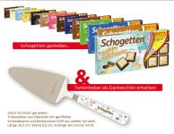 Gratis: 5 Aktionstafeln Schogetten kaufen & 1 Tortenheber gratis erhalten