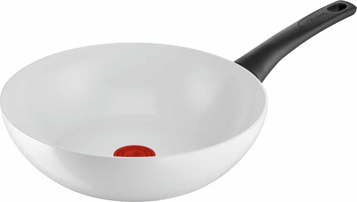 tefal ceramic control wok pfanne o 28 cm c41719 Tefal C41719 Wokpfanne (28 Cm. Ceramic Control Mit Hochwertiger Keramikversiegelung)