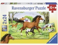 Ravensburger Kinderpuzzle 08882 Welt der Pferde Puzzle fuer Kinder ab 4 Jahren mit 2x24 Teilen