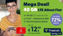 Vodafone Netz GB LTE Tarif von freenet für mtl € mit Mbit s VoLTE WLAN Call Allnet SMS Flat eSIM keine AG