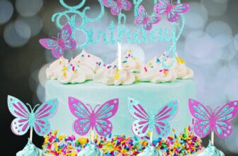 12 STK Schmetterlings Kuchen Dekorationen und 1 Stück alles Gute zum Geburtstag Kuchendeckel für 2,59 € inkl. Versand