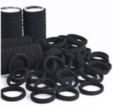 50 Stueck Haargummis Schwarz Haargummi Schwarz Weich Elastische Haar Bobbles Amazon de Beauty