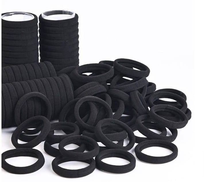 50 Stueck Haargummis Schwarz Haargummi Schwarz Weich Elastische Haar Bobbles Amazon De Beauty