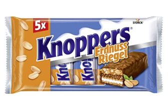 Knoppers ErdnussRiegel - Schokoriegel mit Erdnüssen und Karamell