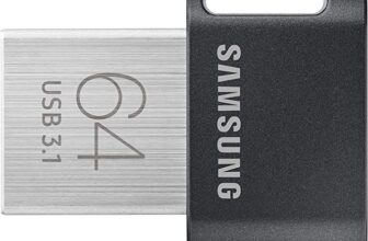 Samsung USB-Stick Typ-A FIT Plus (MUF-64AB/APC), 64 GB, 300 MB/s Lesen, 30 MB/s, USB 3.1 Flash Drive mit Schlüsselring (Amazon Prime)