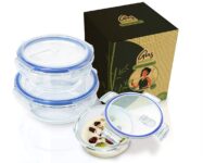 Amazon.de bambuswald© auslaufsichere Vorratdosen Glas mit luftdichten Deckel 3er Set verschliessba