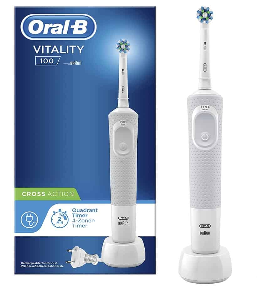 Oral B Vitality 100 Elektrische Zahnbuerste Electric Toothbrush 1 Putzprogamm Timer 1 Crossaction