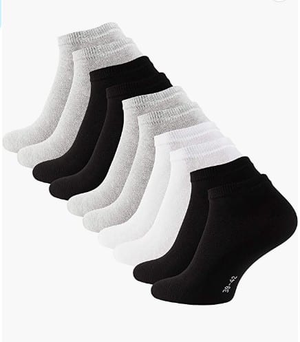 Stark Soul Paar Essentials Sneaker Socken Baumwolle Schwar