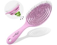 marQus Bio Haarbuerste ohne Ziepen mit einzigartiger Doppelspiralfeder und noch mehr Borsten zur optimalen Druckverteilung