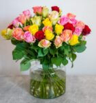 33 bunte Rosen online bestellen BlumeIdeal de