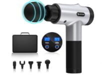 AERLANG Massagepistole Muskel Massagegeraet mit Geschwindigkeitsgang und Massagekoepfen Massage Gun