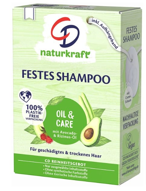 Cd Festes Shampoo Oil Care Mit Avocado Rizinus Oel Fuer Geschaedigtes Trockenes Haar Nachhaltige