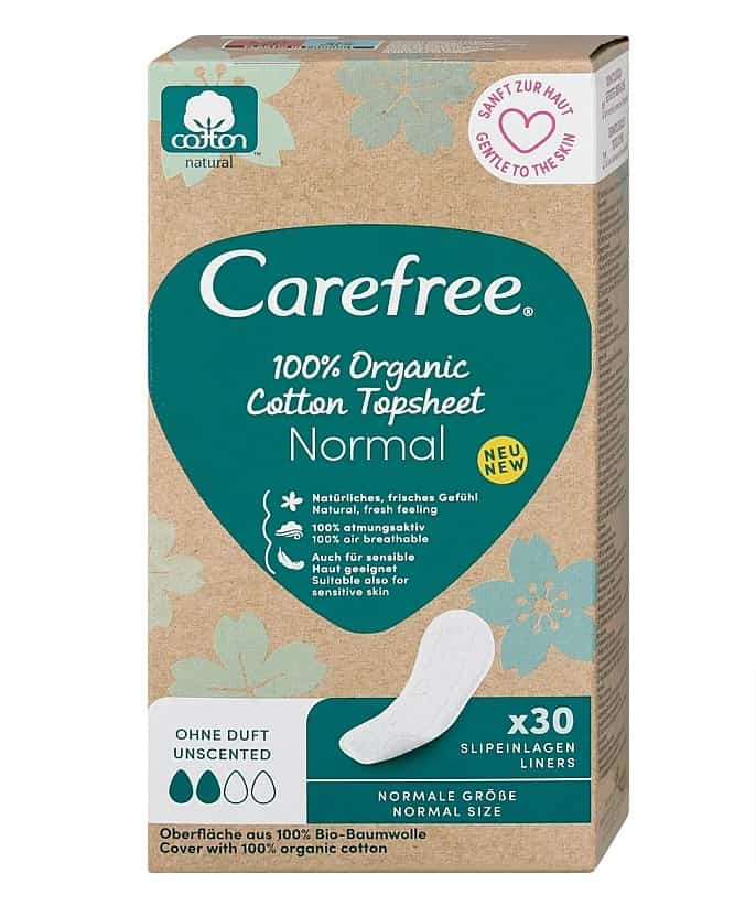Carefree Organic Cotton Normal Hygiene Slipeinlagen St Makeupstore De