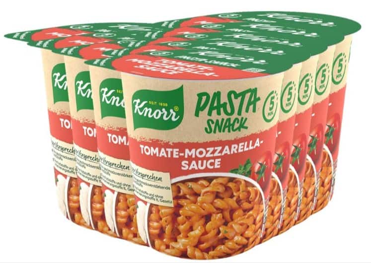 Knorr Pasta Snack Tomaten Mozzarella Sauce Leckere Instant Nudeln Fertig In Nur Minuten G Er Pack Amazon De Lebensmittel Getraenke