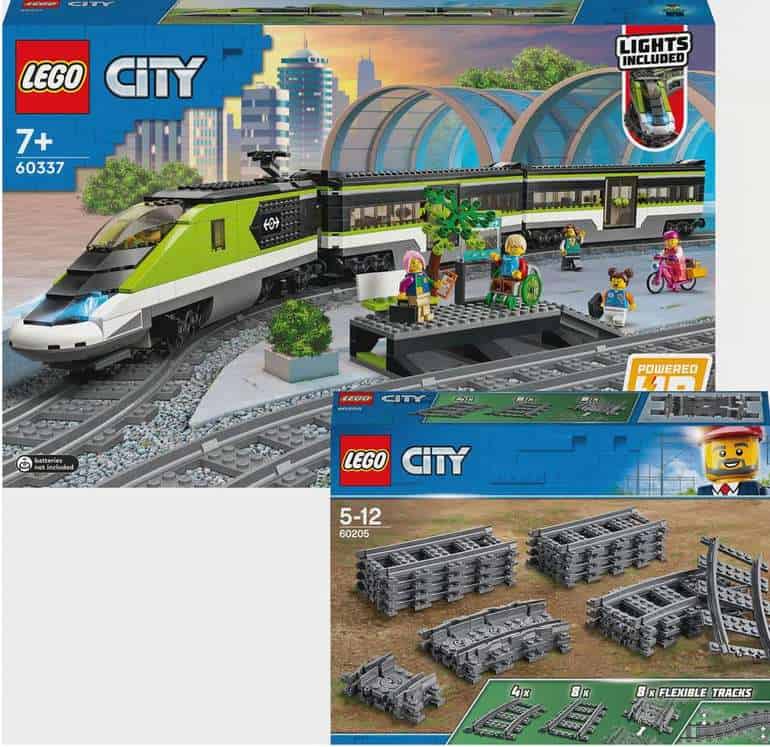 Lego City Bundle Personenschnellzug Schienen