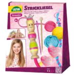 Lena Bastelset Strickliesel Komplettset mit Liesel und Strickhaken aus Holz Stricknadel und
