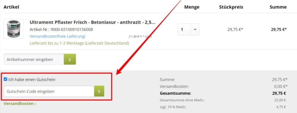 BAUNOX Rabattcode einlösen BAUNOX Rabattcode einlösen