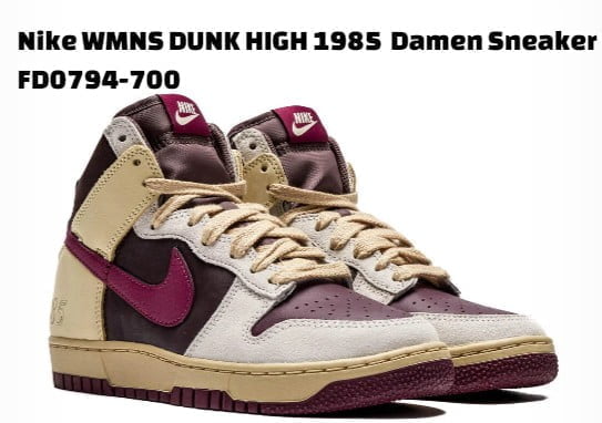 Nike Wmns Dunk High 1985 Damen Sneaker Fd0794-700
