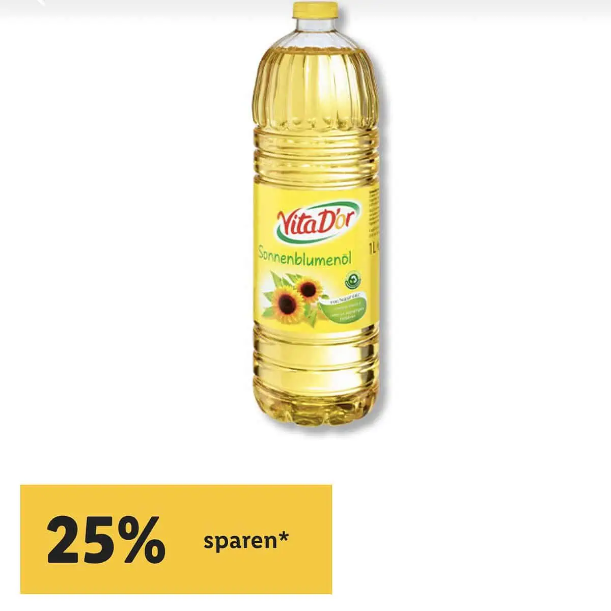25 % Rabatt auf Vita D'or Sonnenblumenöl [Lidl Plus]