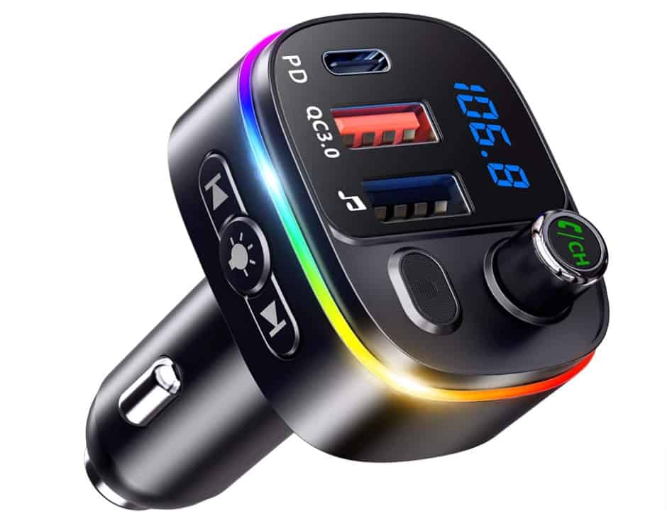 Goigrn Bluetooth Adapter Auto Fm Transmitter Auto Bluetooth Mit Upgrade Mikrofon