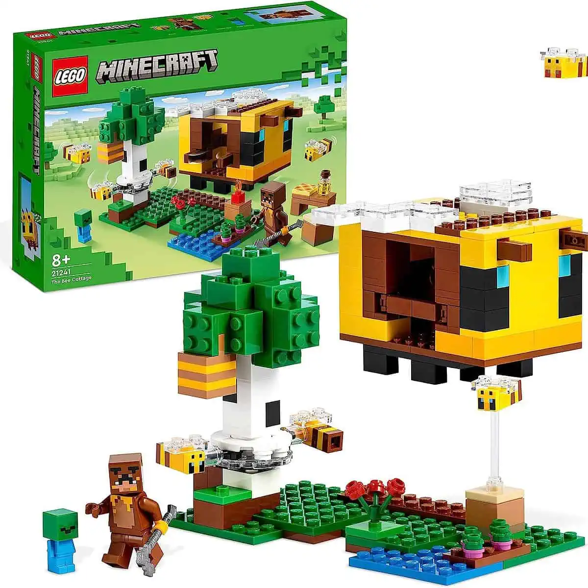 LEGO (21241) Minecraft Das Bienenhäuschen für 13,35 € inkl. Prime-Versand (statt 17,94 €)